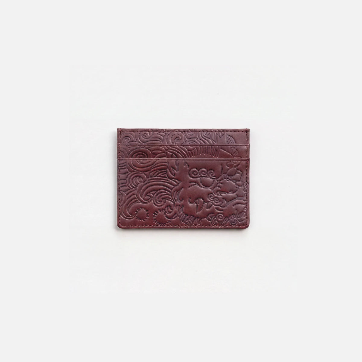 Baroque Cardholder in burgundy, studio packshot
