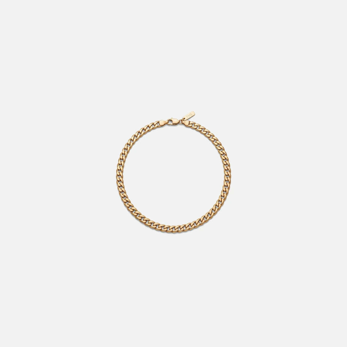 Curb Chain Necklace in gold PVD stainless steel, studio packshot